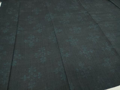 平和屋着物▽結城紬　単衣　舞花文　正絹　逸品　DAAV9854sf