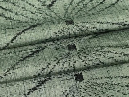 平和屋着物▽上質な紬 単衣 舞花文 正絹 逸品 DAAV9857sf