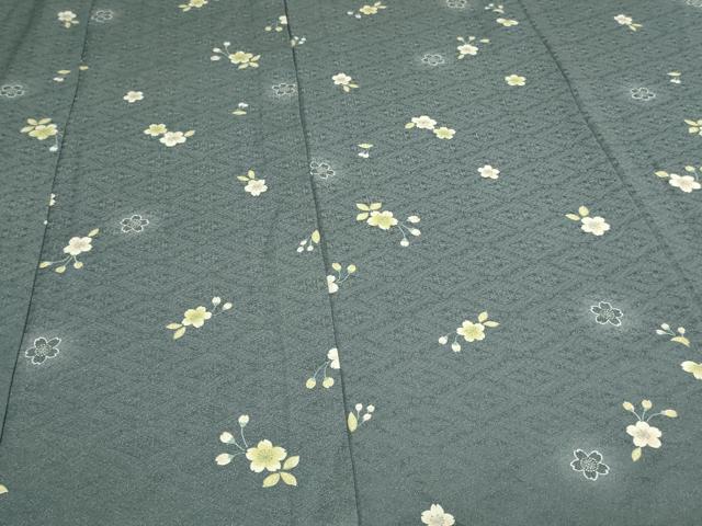 平和屋着物▽上質な小紋 単衣 舞桜文 金通し地 正絹 逸品 DAAV9862sf
