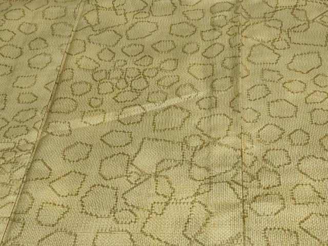 平和屋着物▽上質な紬 単衣 抽象文様 正絹 逸品 DAAV9865sf