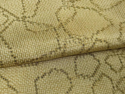平和屋着物▽上質な紬 単衣 抽象文様 正絹 逸品 DAAV9865sf