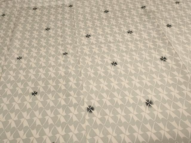 平和屋着物▽上質な小紋 単衣 型染め 花尽くし文 正絹 逸品 DAAV9868sf