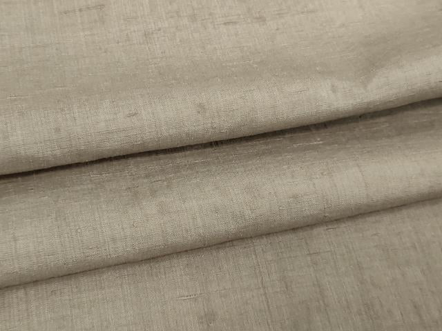 平和屋着物▽結城紬 単衣 白茶色 正絹 逸品 DAAV9870sf