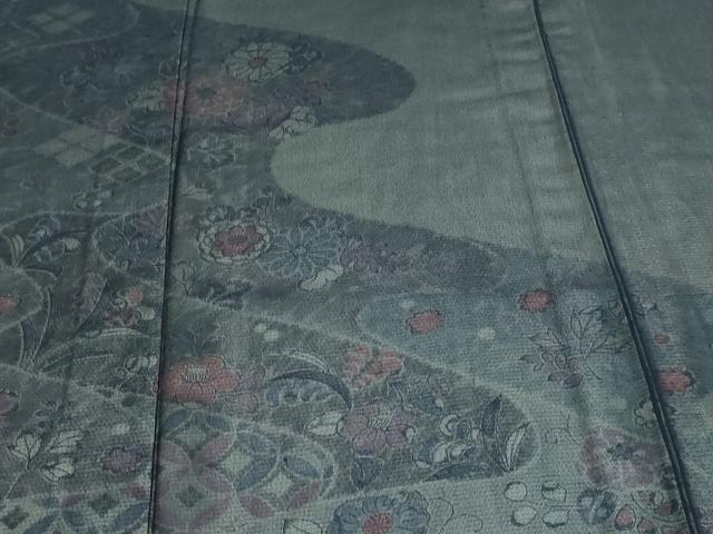 平和屋着物▽訪問着 無双 紗袷 紗×絽 草花文 正絹 逸品 DAAV9871sf