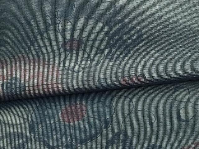 平和屋着物▽訪問着 無双 紗袷 紗×絽 草花文 正絹 逸品 DAAV9871sf