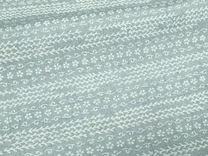 平和屋着物▽上質な小紋 単衣 紬地 花唐草文 正絹 逸品 未使用 DAAV9872sf