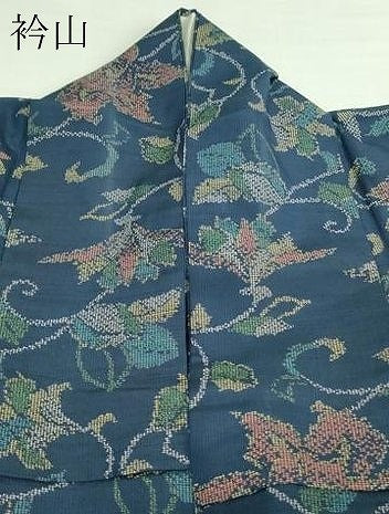 平和屋着物▽上質な紬 単衣 更紗花文 正絹 逸品 DAAV9874sf