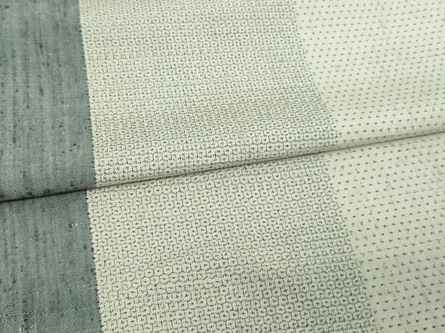 平和屋着物▽本場眞錦結城紬織 単衣 間道 証紙付き 正絹 逸品 DAAV9877sf