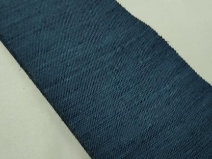 平和屋着物●男性　角帯　くれはた織　留紺色　正絹　逸品　DAAV9887sf