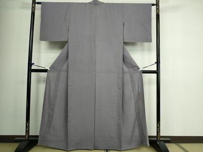 平和屋着物▽上質な色無地 単衣 作家物 浅紫色 正絹 逸品 DAAV9911sf