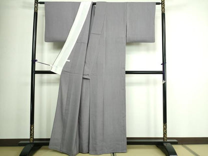 平和屋着物▽上質な色無地 単衣 作家物 浅紫色 正絹 逸品 DAAV9911sf