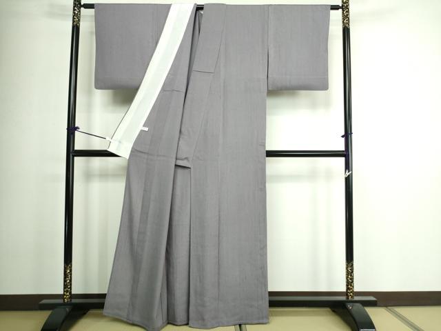 平和屋着物▽上質な色無地 単衣 作家物 浅紫色 正絹 逸品 DAAV9911sf