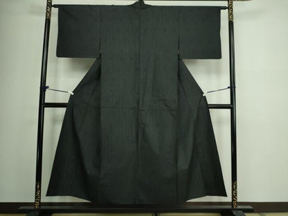 平和屋着物▽本場大島紬 単衣 7マルキ 変わり間道 正絹 逸品 DAAV9913sf