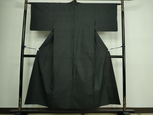 平和屋着物▽本場大島紬 単衣 7マルキ 変わり間道 正絹 逸品 DAAV9913sf