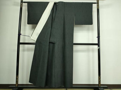 平和屋着物▽本場大島紬 単衣 7マルキ 変わり間道 正絹 逸品 DAAV9913sf