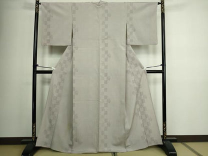 平和屋着物▽本塩沢 単衣 草花間道 高島屋扱い 正絹 逸品 DAAV9917sf