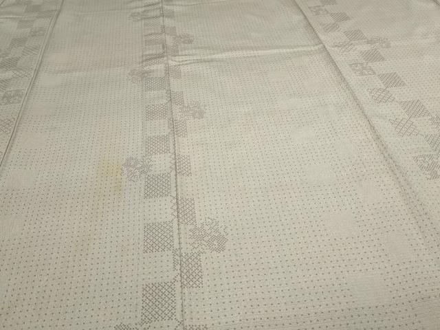 平和屋着物▽本塩沢 単衣 草花間道 高島屋扱い 正絹 逸品 DAAV9917sf