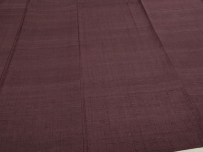 平和屋着物▽結城紬 単衣 似せ紫色 正絹 逸品 DAAV9920sf