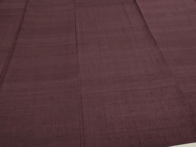 平和屋着物▽結城紬 単衣 似せ紫色 正絹 逸品 DAAV9920sf