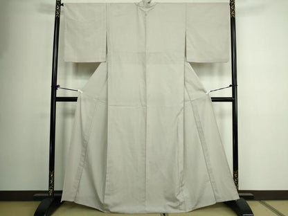 平和屋着物▽雪屋しおざわ 単衣 薄梅鼠色 証紙付き 正絹 逸品 DAAV9923sf