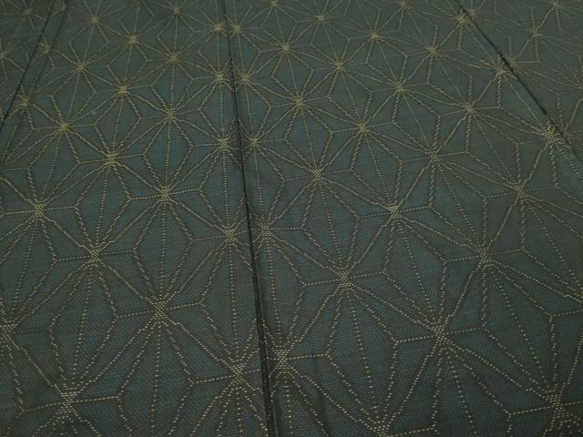 平和屋着物▽本場大島紬　単衣　麻の葉文様　正絹　逸品　DAAV9924sf