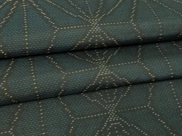 平和屋着物▽本場大島紬　単衣　麻の葉文様　正絹　逸品　DAAV9924sf