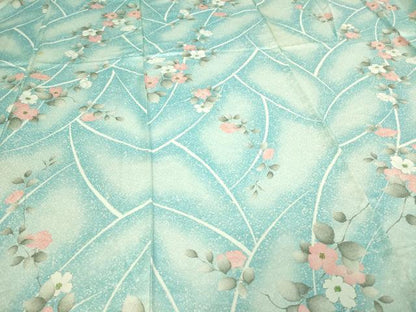 平和屋着物▽上質な小紋 単衣 枝花文 正絹 逸品 DAAV9925sf