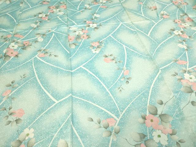 平和屋着物▽上質な小紋 単衣 枝花文 正絹 逸品 DAAV9925sf