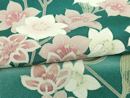 平和屋着物▽訪問着 単衣 友禅 枝花文 暈し染め 正絹 逸品 DAAV9927sf