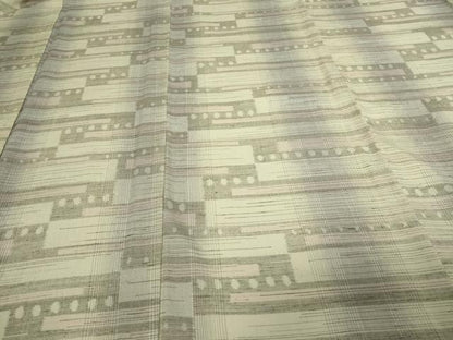 平和屋着物▽上質な紬 単衣 横段文 正絹 逸品 DAAV9929sf
