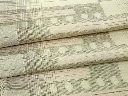 平和屋着物▽上質な紬 単衣 横段文 正絹 逸品 DAAV9929sf