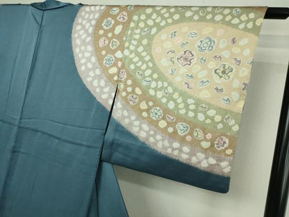 平和屋着物▽訪問着 単衣 絞り 辻が花 正絹 逸品 DAAV9930sf