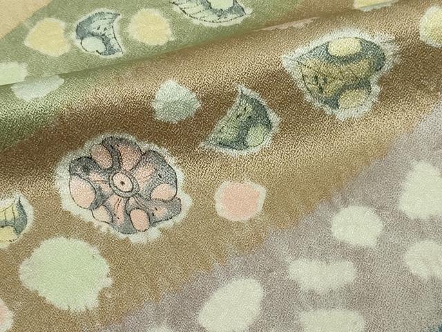平和屋着物▽訪問着 単衣 絞り 辻が花 正絹 逸品 DAAV9930sf