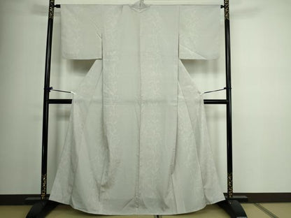 平和屋着物▽本塩沢 単衣 110亀甲 唐草間道 正絹 逸品 DAAV9931sf