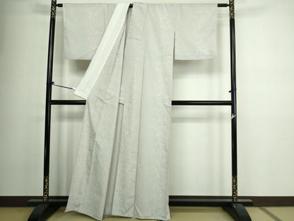 平和屋着物▽本塩沢 単衣 110亀甲 唐草間道 正絹 逸品 DAAV9931sf