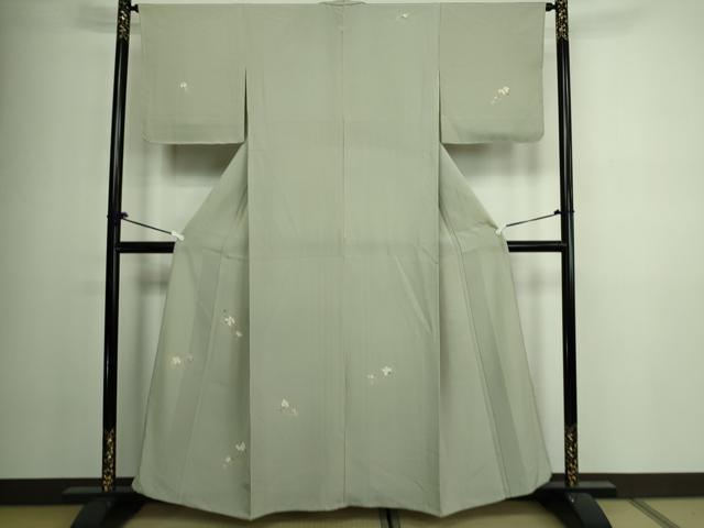 平和屋着物▽訪問着　単衣　枝花文　金彩　正絹　逸品　DAAV9933sf