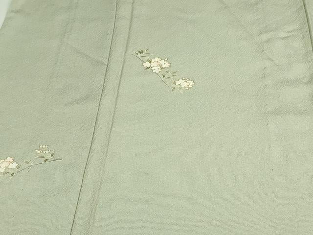 平和屋着物▽訪問着　単衣　枝花文　金彩　正絹　逸品　DAAV9933sf