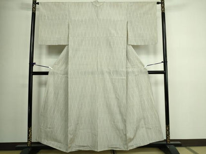 平和屋着物▽本塩沢 単衣 変わり間道 正絹 逸品 DAAV9935sf