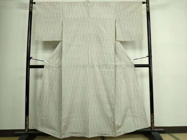 平和屋着物▽本塩沢 単衣 変わり間道 正絹 逸品 DAAV9935sf