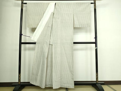 平和屋着物▽本塩沢 単衣 変わり間道 正絹 逸品 DAAV9935sf