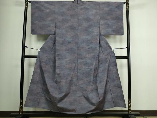 平和屋着物▽上質な紬 単衣 霞文 正絹 逸品 DAAV9936sf