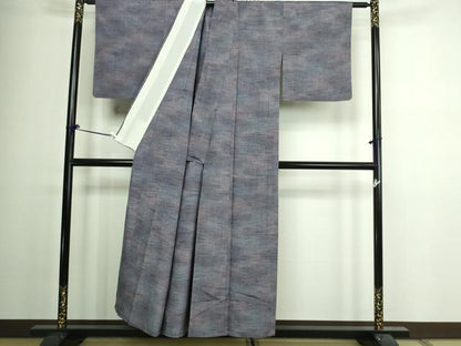 平和屋着物▽上質な紬 単衣 霞文 正絹 逸品 DAAV9936sf