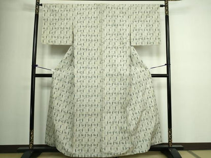 平和屋着物▽上質な紬 単衣 吉祥間道 正絹 逸品 DAAV9937sf