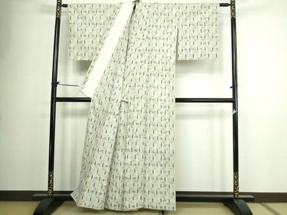 平和屋着物▽上質な紬 単衣 吉祥間道 正絹 逸品 DAAV9937sf