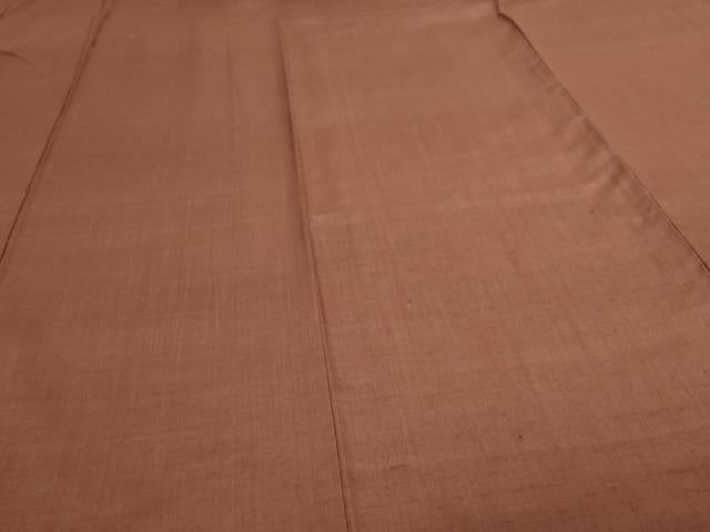 平和屋着物▽結城紬 単衣 鳶色 正絹 逸品 未使用 DAAV9938sf