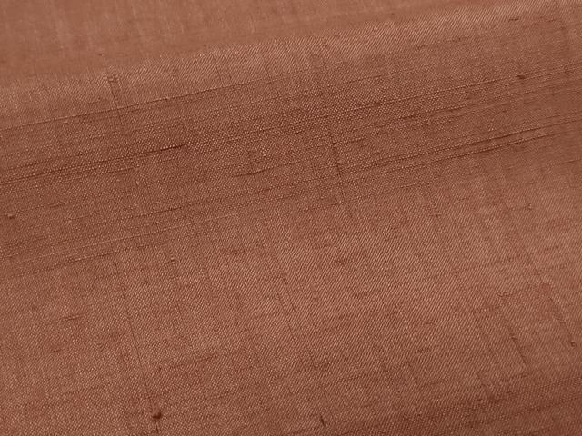 平和屋着物▽結城紬 単衣 鳶色 正絹 逸品 未使用 DAAV9938sf