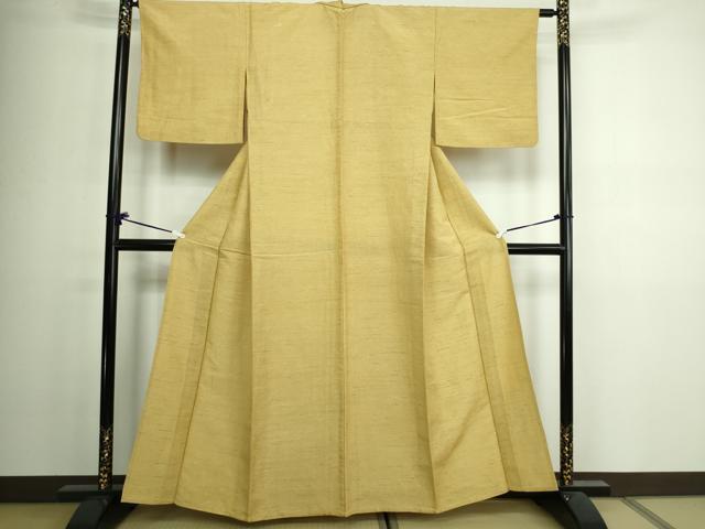 平和屋着物▽上質な紬 単衣 霞文 金糸 正絹 逸品 DAAV9940sf