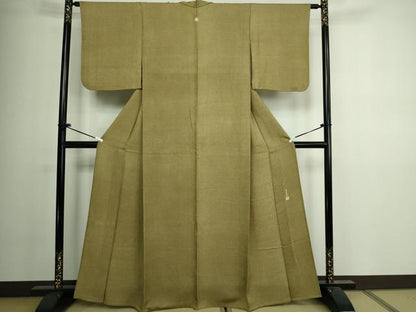 平和屋着物▽江戸小紋　単衣　鮫小紋柄　池田深光作　正絹　逸品　DAAV9943sf