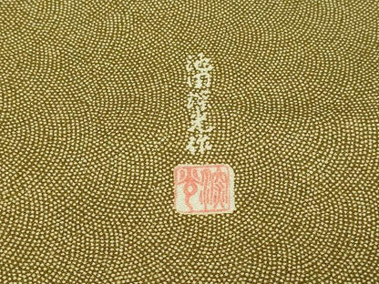 平和屋着物▽江戸小紋　単衣　鮫小紋柄　池田深光作　正絹　逸品　DAAV9943sf