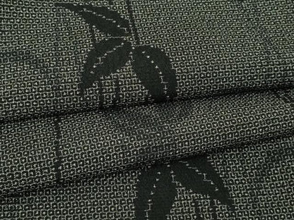 平和屋着物▽本塩沢 単衣 枝葉文 正絹 逸品 DAAV9944sf